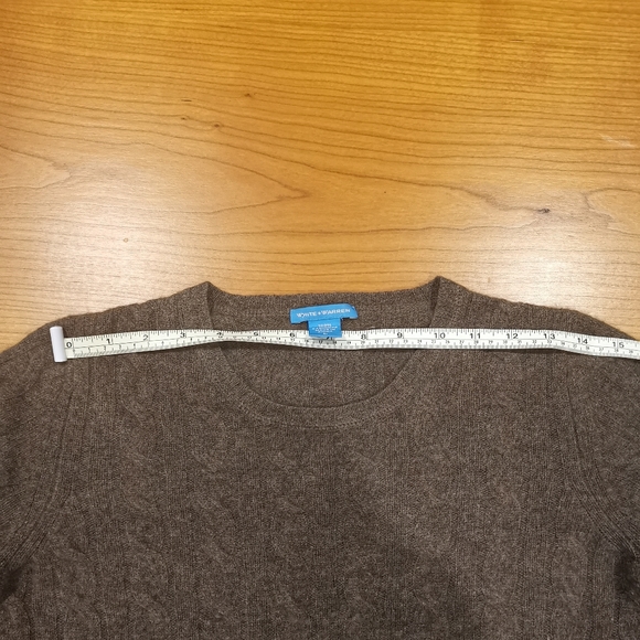 White + Warren 100% Cashmere Crewneck Sweater Half Sleeves - Picture 7 of 9